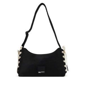 Torebka Karl Lagerfeld Jeans. Czarne torebki klasyczne Karl Lagerfeld Jeans, bez wzorów, z jeansu, bez dodatków. Za 609,99 zł.