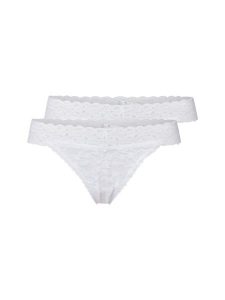 Snocks Stringi w 2-paku Kobiety biały, S. Białe stringi Snocks, bez wzorów, z koronki. Za 99,95 zł.