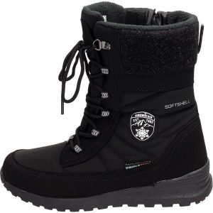 Czarne zimowe śniegowce damskie z membraną American Club Softshell Sn23/25. Czarne buty zimowe American CLUB, z jeansu, bez obcasa, bez zapięcia. Za 239,00 zł.