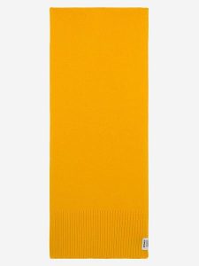 Ecoalf Wełniany szal w kolorze żółtym - 180 x 40 cm rozmiar: onesize. Żółte szaliki Ecoalf, bez wzorów, ze skóry. Za 141,19 zł.