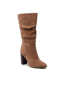 Jenny Fairy Kozaki LS5840-02 Brązowy. Brązowe kozaki Jenny Fairy, bez wzorów, z materiału, bez obcasa, na słupku, bez zapięcia. Za 99,99 zł.