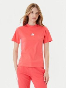 Adidas T-Shirt Essentials 3-Stripes KE4377 Koralowy Regular Fit. Pomarańczowe t-shirty ADIDAS, m, bez wzorów, z bawełny, bez kołnierzyka, bez ramiączek. Za 89,99 zł.