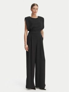 Rinascimento Kombinezon CFC0127546003 Czarny Wide Leg. Czarne sukienki Rinascimento, s, bez wzorów, z syntetyku, bez kołnierzyka, bez ramiączek. Za 699,99 zł.