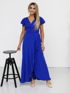 Sukienka Model Soe Chaber - Jersa. Sukienki Jersa, na wesele, l, bez wzorów, z elastanu, eleganckie, bez kołnierzyka, plus size, bez ramiączek. Za 668,78 zł.