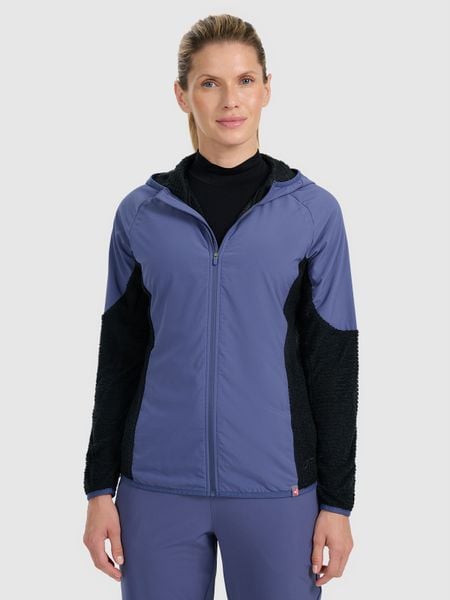 4F Bluza do biegania w terenie Primaloft Active damska - granatowa M. Niebieskie bluzy 4f, l, bez wzorów, z materiału, bez kaptura. Za 299,99 zł.