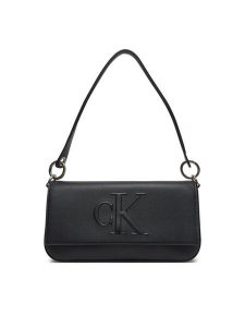 Calvin Klein Jeans Torebka Sculpted Flap Shoulder Pouch LV04K3148G Czarny. Czarne torebki klasyczne Calvin Klein Jeans, bez wzorów, z jeansu, bez dodatków. Za 279,99 zł.