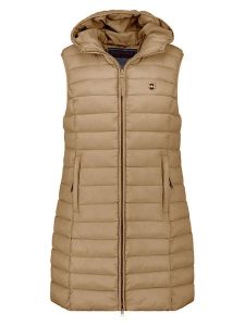 ANAPURNA Kamizelka pikowana "Vakitalana Long" w kolorze beżowym rozmiar: S. Brązowe kamizelki ANAPURNA, s, bez wzorów, bez kołnierzyka, bez ramiączek, bez kaptura. Za 165,99 zł.