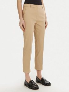 Weekend Max Mara Chinosy Vite 2515131021 Beżowy Slim Fit. Brązowe chinosy Weekend Max Mara, bez wzorów, z bawełny. Za 449,99 zł.