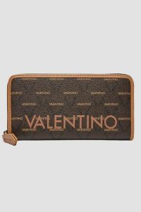 VALENTINO Brązowy portfel Liuto. Brązowe portfele Valentino by Mario Valentino, bez wzorów. W wyprzedaży za 175,99 zł.