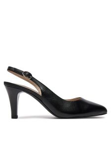 Caprice Szpilki 9-29606-42 Czarny. Czarne szpilki Caprice, bez wzorów, ze skóry, bez obcasa. Za 222,99 zł.