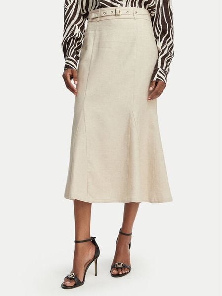 Guess Spódnica midi W6GD69 W2092 Beżowy jasny Regular Fit. Brązowe spódnice Guess, xl, z aplikacjami, z wiskozy, midi. Za 470,99 zł.