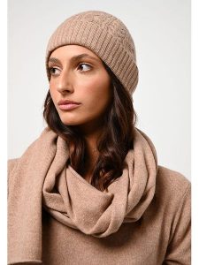 AUTHENTIC CASHMERE Kaszmirowy szal "Vaymont" w kolorze beżowym - 200 x 30 cm rozmiar: onesize. Brązowe szaliki AUTHENTIC CASHMERE, bez wzorów, z kaszmiru. Za 275,40 zł.