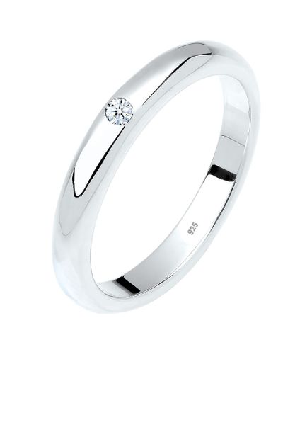 Elli DIAMONDS Damski pasjans klasyczny z diamentem (0,03 ct.) ze srebra próby 925 Sterling Silver Pierścionki 1 ct. Szare pierścionki Elli DIAMONDS, z diamentem, srebrne. Za 538,99 zł.