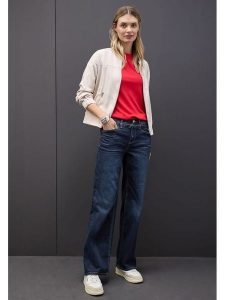 Cecil Dżinsy - Comfort fit - w kolorze granatowym rozmiar: W26/L32. Niebieskie jeansy Cecil, bez wzorów, z tkaniny, z podwyższonym stanem. Za 202,03 zł.