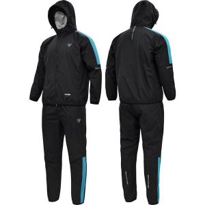 Kombinezon RDX H1 Sauna. Czarne kombinezony RDX SPORTS, s, bez wzorów, z materiału, bez kołnierzyka, bez ramiączek, długie. Za 279,99 zł.