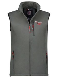 Geographical Norway Kamizelka softshellowa "Vacer" w kolorze szarym rozmiar: onesize. Szare kamizelki Geographical Norway, bez wzorów, bez kołnierzyka, bez ramiączek, bez kaptura. Za 140,53 zł.