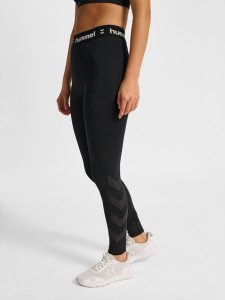 Damskie legginsy Hummel Pulse. Czarne legginsy Hummel, bez wzorów, z dzianiny. Za 213,00 zł.