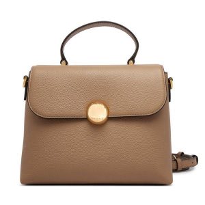 Torebka Furla. Brązowe kuferki Furla, bez wzorów, bez dodatków. Za 1 659,00 zł.
