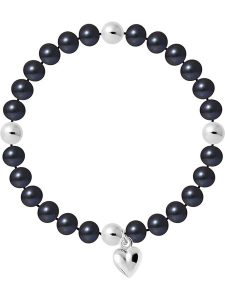 Pearline Bransoletka perłowa w kolorze tahiti rozmiar: onesize. Niebieskie bransoletki Pearline, z perłą, srebrne. Za 165,99 zł.