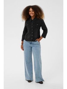 Cream Koszula dżinsowa w kolorze czarnym rozmiar: 38. Czarne koszule Cream, bez wzorów, bez kołnierzyka, bez ramiączek. Za 141,85 zł.