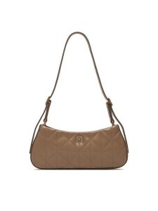 Calvin Klein Torebka Quilted Sm Shoulder Bag LV04F3327G Beżowy. Brązowe torebki klasyczne Calvin Klein, bez wzorów, ze skóry, bez dodatków. Za 489,99 zł.