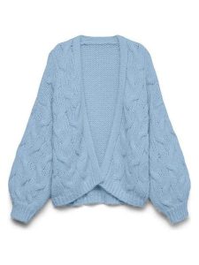Vero Moda Kardigan w kolorze błękitnym rozmiar: XL. Niebieskie kardigany Vero Moda, xl, bez wzorów, ze splotem, bez ramiączek. Za 149,95 zł.
