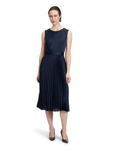 BETTY & CO Sukienka w kolorze granatowym rozmiar: 38. Niebieskie sukienki Betty & Co, bez wzorów, bez kołnierzyka, bez ramiączek, midi. Za 100,99 zł.