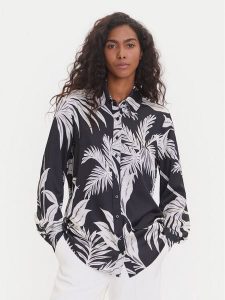 Guess Koszula W5YH03 WF1T2 Czarny Regular Fit. Czarne koszule Guess, xs, z aplikacjami, z syntetyku, bez kołnierzyka, bez ramiączek. Za 289,99 zł.