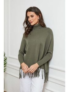 Joséfine Golf "Germinga" w kolorze khaki rozmiar: XL. Brązowe golfy Joséfine, bez wzorów. Za 163,26 zł.