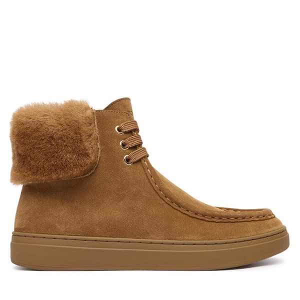 Śniegowce BOSS. Brązowe buty zimowe Boss, bez obcasa, bez zapięcia. Za 999,99 zł.