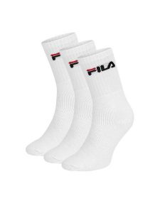 Fila Skarpety długie F9505-AW24 (3-pack) Biały. Białe skarpetki Fila, bez wzorów, z bawełny. Za 39,99 zł.