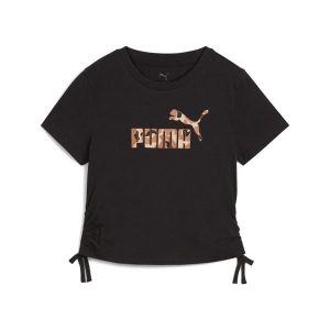 Młodzieżowa koszulka Essentials Animal Logo Infill z węzłem PUMA Black. Czarna bluzki Puma, l, bez wzorów, młodzieżowe, bez kołnierzyka, bez ramiączek. Za 104,20 zł.