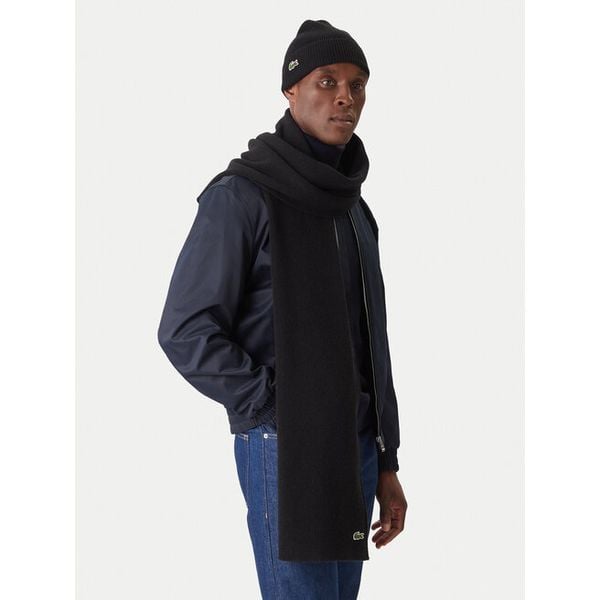 Zestaw Szalik i Czapka Lacoste. Czarne szaliki Lacoste, bez wzorów. Za 419,99 zł.