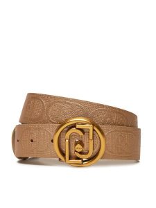 Liu Jo Pasek Damski Ecs Hips Belt 3.5 AF4295 E0538 Złoty. Żółte paski Liu Jo, bez wzorów, ze skóry. Za 269,99 zł.