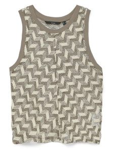 Vero Moda Top w kolorze szarym rozmiar: S. Szare topy Vero Moda, s, bez wzorów, z materiału, bez kołnierzyka, bez ramiączek. Za 41,59 zł.