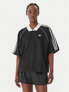 Adidas T-Shirt 3-Stripes Jaquard KD2904 Czarny Oversize. Czarne t-shirty ADIDAS, m, bez wzorów, z syntetyku, bez kołnierzyka, bez ramiączek. Za 148,99 zł.