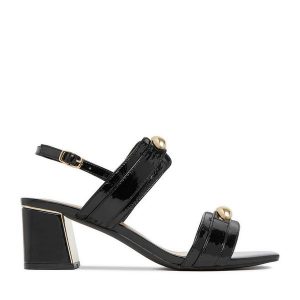 Sandały Lasocki. Czarne sandały Lasocki, bez wzorów, bez obcasa, na słupku, bez zapięcia. Za 229,99 zł.