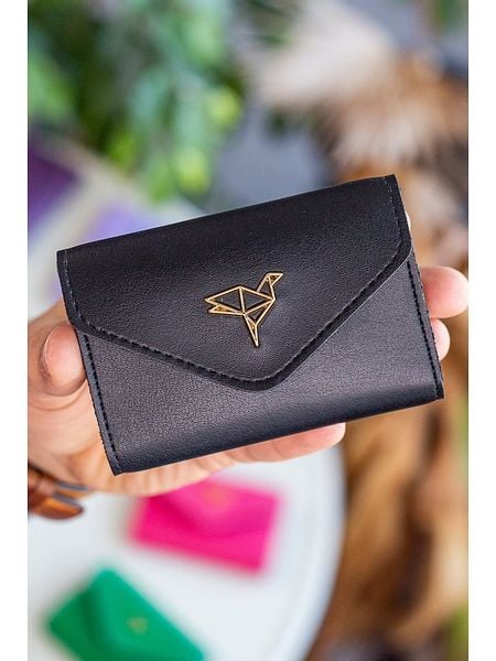 MORI Etui w kolorze czarnym na karty - 10 x 7 x 2 cm rozmiar: onesize. Czarne portfele MORI, bez wzorów, z materiału. Za 87,19 zł.