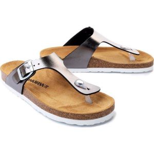 DR. BRINKMANN 700994-9 anthrazit, klapki/japonki profilaktyczne damskie. Szare klapki Dr. Brinkmann, bez wzorów, bez obcasa. Za 204,90 zł.