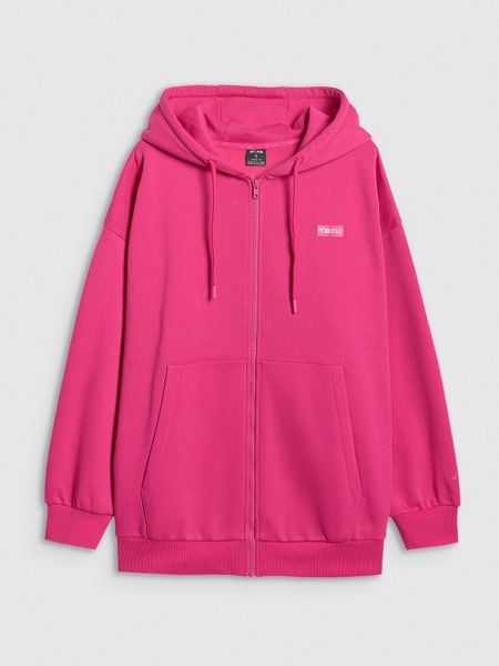 4F Bluza dresowa rozpinana z kapturem damska - różowa S. Czerwone bluzy 4f, na zimę, s, bez wzorów, z dresówki, z kapturem. W wyprzedaży za 89,99 zł.