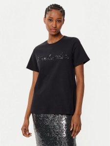Weekend Max Mara T-Shirt Vello 2515971051 Czarny Regular Fit. Czarne t-shirty Weekend Max Mara, s, bez wzorów, z bawełny, bez kołnierzyka, bez ramiączek. Za 289,99 zł.