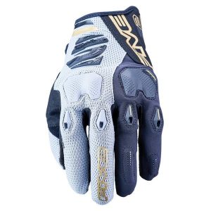 Rękawice ENDURO 2 - CZARNO-SZARE/ZŁOTE (czarno-szaro-złote) - XXXL/13. Brązowe rękawiczki FIVE GLOVES, bez wzorów. Za 221,00 zł.