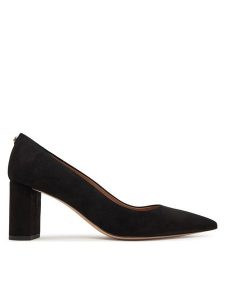 BOSS Czółenka Janet 50542386 Czarny. Czarne czółenka Boss, bez wzorów, ze skóry, bez obcasa, bez zapięcia. Za 768,99 zł.