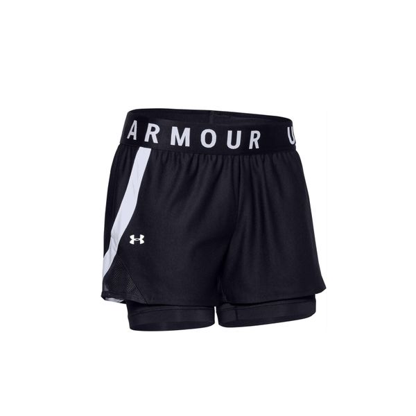 Spodnie do biegania damskie Under Armour Play UP 2IN1. Białe szorty Under Armour, bez wzorów, sportowe. Za 254,00 zł.