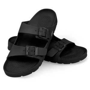 Klapki basenowe sandały Aqua Speed Laredo. Czarne klapki Aqua-Speed, bez wzorów, bez obcasa. Za 63,99 zł.