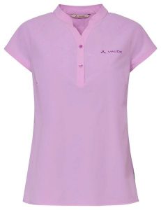 Koszula-bluzka damska Yaras SL Shirt II. Czerwone koszule Vaude, bez wzorów, z materiału, bez kołnierzyka, bez ramiączek. Za 259,00 zł.