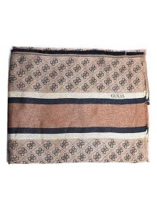 Guess Szal w kolorze beżowym - 180 x 80 cm rozmiar: onesize. Brązowe szaliki Guess, z aplikacjami, z materiału. Za 294,97 zł.