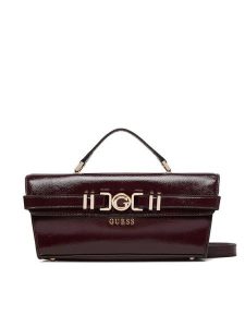 Guess Torebka Cirene HWTG96 68200 Bordowy. Czerwone kuferki Guess, z aplikacjami, ze skóry, bez dodatków. Za 639,99 zł.