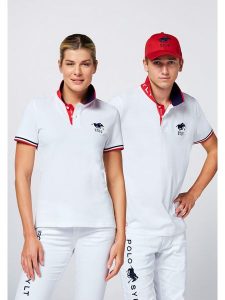 Polo Sylt Koszulka polo w kolorze białym rozmiar: XS. Białe bluzki Polo Sylt, xs, bez wzorów, z bawełny, bez kołnierzyka, bez ramiączek. Za 114,17 zł.