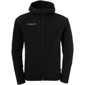 Kurtka softshell Uhlsport Essential. Czarne kurtki Uhlsport, bez wzorów, z materiału, bez kaptura. Za 441,50 zł.